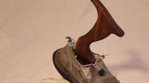 El ‘zapatófono', intrumento musical creado por Guillermo Galindo.