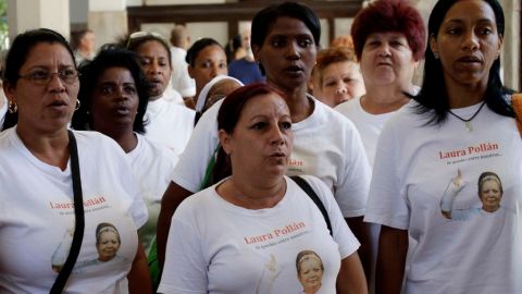 Las Damas de Blanco intentaron efectuar una marcha pacífica en La Habana el fin de semana.