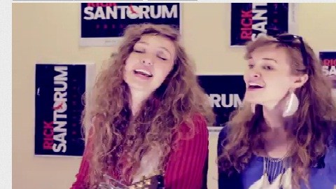 Las hermanas Camille y Haley Harris entienden que Santorum es quien mejor puede presidir EE.UU.