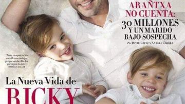 Ricky posó con sus hijos para la edición española de la revista Vanity Fair.