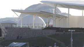 arias personas trabajan en el Parque Bicentenario en Silao, México, donde el Papa Benedicto XVI ofrecerá una misa durante su visita al país.