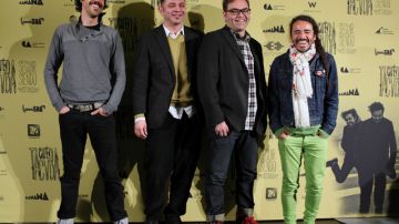 Integrantes de la banda mexicana de rock, Café Tacuba. De izquierda a derecha: Emanuel del Real, Kike Rangel, Joselo Rangel y Rubén Albarran.