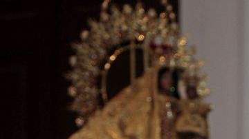 El Papa visitó hoy el santuario de la Virgen de la Caridad del Cobre en Santiago de Cuba.