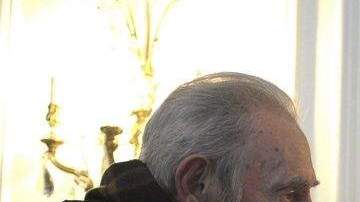 El Papa Benedicto XVI durante la reunión con el expresidente cubano Fidel Castro.
