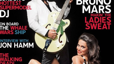 Raquel Pomplun y Bruno Mars en la portada de Playboy.