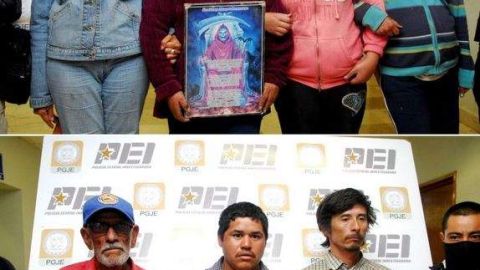 Parte del grupo arrestado al que se les imputan tres asesinatos cometidos con el fin de honrar a la "La Santa Muerte".