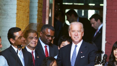 El vicepresidente Joe Biden,  en Los Ángeles.