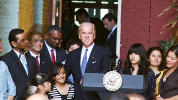 El vicepresidente Joe Biden,  en Los Ángeles.