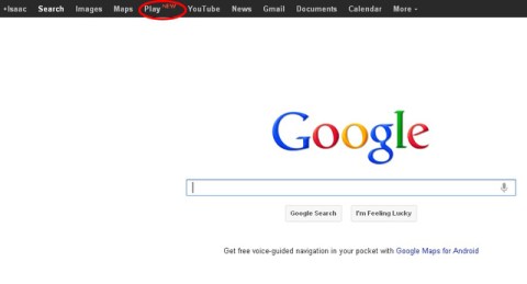 Buscador de Google por donde se va a 'Maps'.