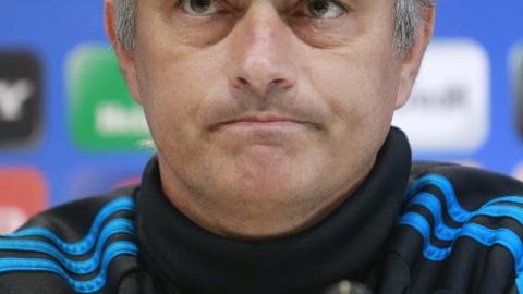 Jose Mourinho en la conferencia de prensa de ayer.