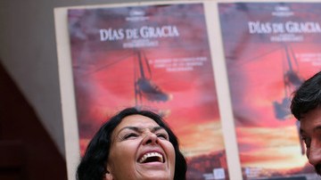 La actriz Dolores Heredia y el actor Carlos Bardem, en la presentación de 'Días de Gracia'.