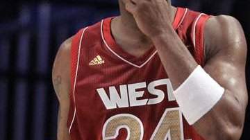 Bryant al momento de fracturarse la nariz