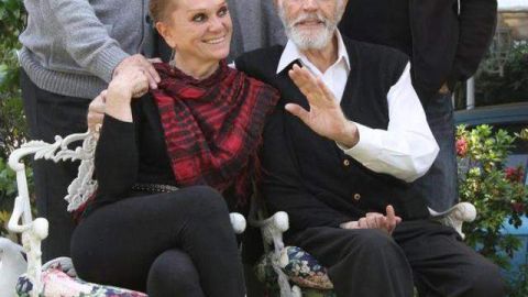 Julio Alemán y familia en  enero.