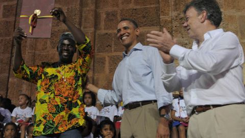 Barack Obama, EEUU, y Juan Manuel Santos, Colombia, acordaron ayudar a países centroamericanos contra el crimen.