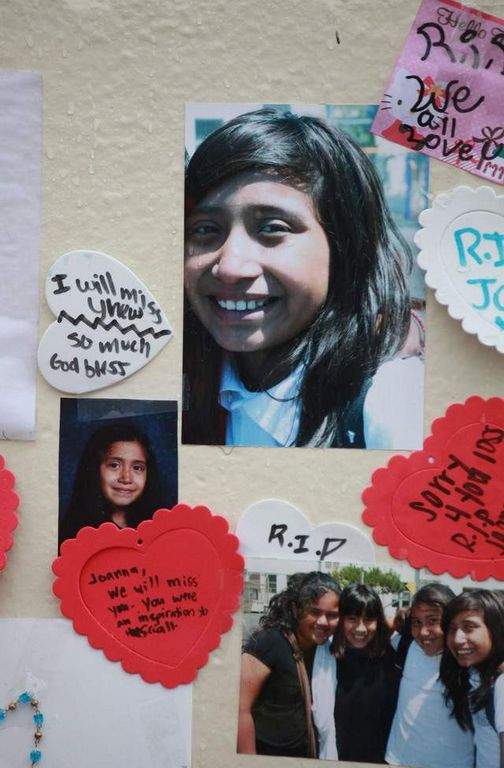 Joanna Ramos en foto familiar. La niña de 10 años murió el mes pasado tras  una riña con otra menor.