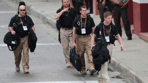 Un grupo de agentes del Servicio Secreto de Estados Unidos.