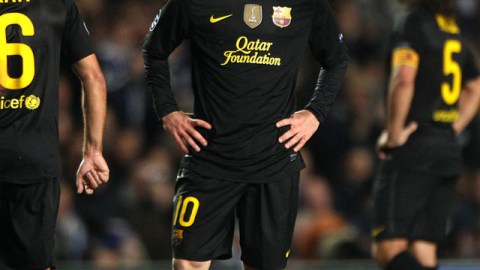 Lionel Messi no pudo superar a la férrea defensa del Chelsea.