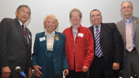Encuentro de alcaldes de San José: Norm Mineta, Janet Gray Hayes, Susan Hammer, Ron Gonzales y el actual Chuck Reed.