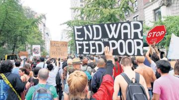 Miembros del movimiento Occupy Wall Street.