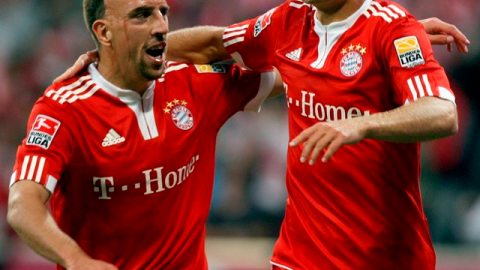 Ribery (izq.) y Robben ya arre- glaron sus diferencias.