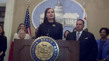 La presidenta de la Comisión sobre el Estatus de la Mujer y actriz Geena Davis dijo hoy en el Capitolio Estatal que hay mucho por hacer para ayudar a las mujeres en California a avanzar.