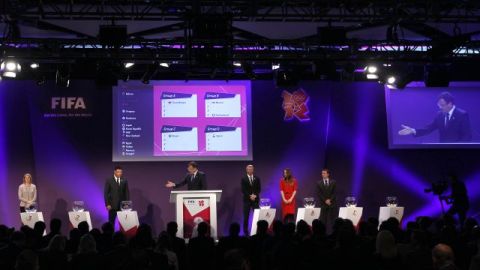 El sorteo del torneo de fútbol de los Juegos Olímpicos se llevó a cabo en el estadio Wembley.