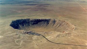 Cráter de un meteorito encontrado en Arizona.