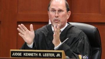 El juez Kenneth Lester Jr. en la audiencia de hoy sobre el caso de George Zimmerman.
