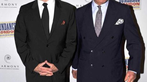 Robert Redford y el príncipe Carlos el sábado en la presentación del festival en Londres.