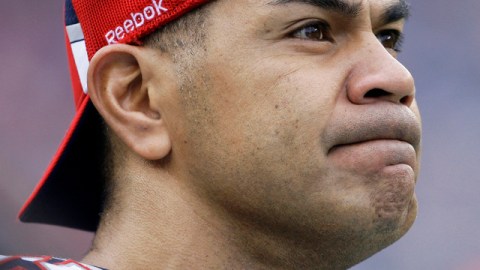 Junior Seau cuando jugaba con los Patriotas.