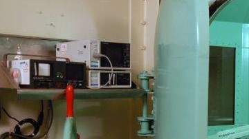 Cámara de la muerte en la prisión estatal de San Quintín, en California.