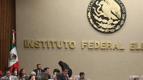 Panorama del auditorio del IFE en México.