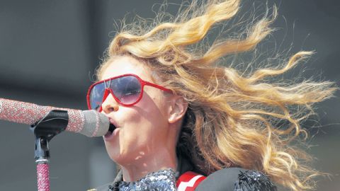 Paulina Rubio, el sábado, durante su concierto en New Orleans con motivo del Cinco de Mayo.