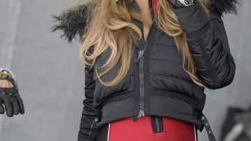 Mariah Carey durante su presentación en Austria.