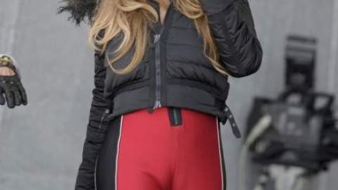 Mariah Carey durante su presentación en Austria.
