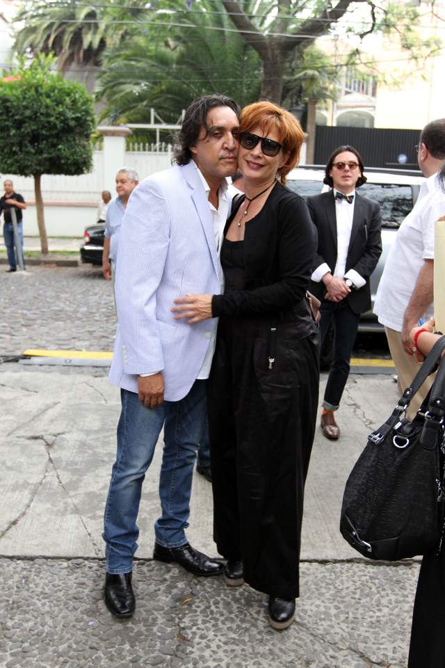 El actor Luis Felipe Tovar y Patricia Bernal, madre de Gael García.