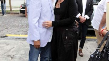 El actor Luis Felipe Tovar y Patricia Bernal, madre de Gael García.