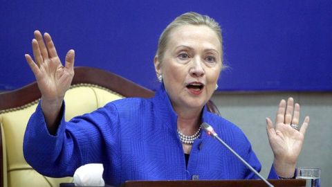 La Secretaria de Estado norteamericano Hillary Clinton.