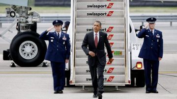 El presidente Barack Obama llega a las 11 a.m. a Nueva York para atender varios eventos de recaudación de fondos.