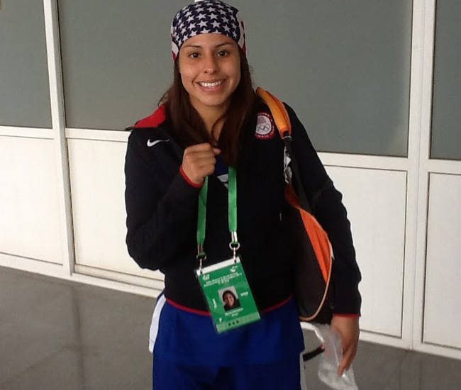 Marlen Esparza, en los campeonatos del mundo de boxeo femenil en China, donde obtuvo su boleto a los Juegos Olímpicos de Londres 2012.