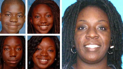 Tanya Thomas  y sus cuatro  hijos, todos asesinados por la mujer.