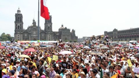 En 20 ciudades alrededor del mundo hubo manifestaciones de apoyo a Andrés Manuel López Obrador. En la imagen, el evento principal en Ciudad Mexico.