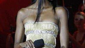 Naomi Campbell y Antonio Banderas el sábado en Viena.