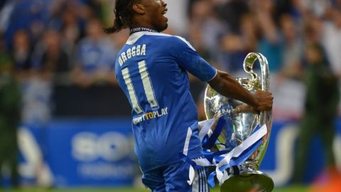 Didier Drogba celebra la victoria del Chelsea ante el Bayern.