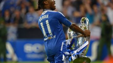Didier Drogba celebra la victoria del Chelsea ante el Bayern.