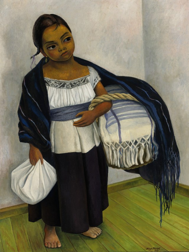 Diego Rivera pintó 'Niña en azul y blanco' en 1939.