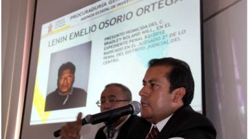 Manuel de Jesús López, procurador de justicia del estado de Oaxaca, presentó por medio de imagen digital a al Lenin Emelio Osorio Ortega.