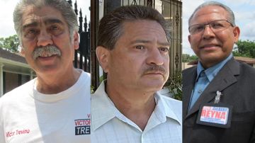 Víctor Treviño, Richard González y Gilbert Reyna, candidatos a constable del Precinto 6.