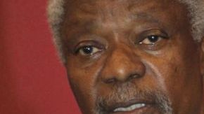 El enviado especial de la ONU y de la Liga Árabe, Kofi Annan,en rueda de prensa en Damasco, Siria,