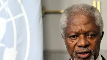 Enviado de la ONU y de la Liga Árabe para Siria, Kofi Annan.